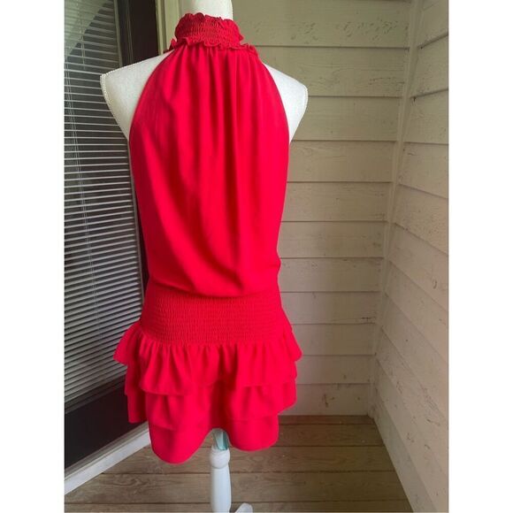 Amanda Uprichard Sorella Dress Red Size S Sleeveless Cocktail Party Formal - Picture 10 of 11